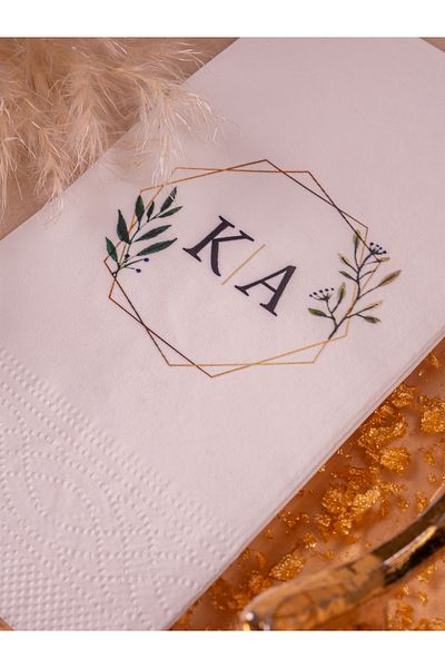Rima Tasarım Χαρτοπετσέτες αρραβώνων γάμου τυπωμένης υπόσχεσης 20 τεμαχίων