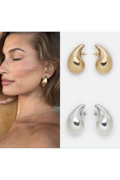 Chance’S Jewelry Drop Model Silver Silver Color Trend Steel Earrings