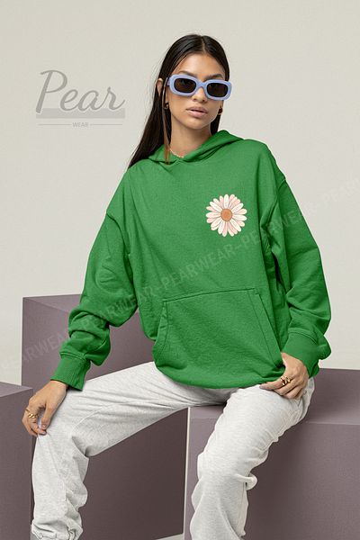 Pear Wear Γυναικεία υπερμεγέθη φούτερ Daisy Printed