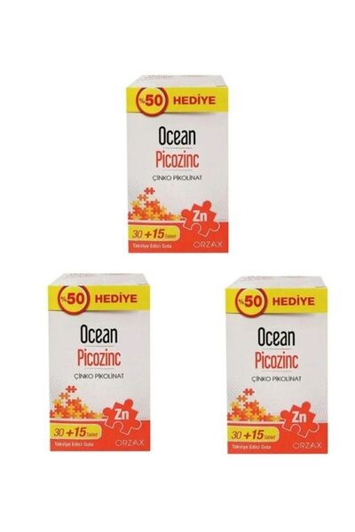 Ocean قرص بيكوزنك الزنك 30+15 - مجموعة من 3 قطع