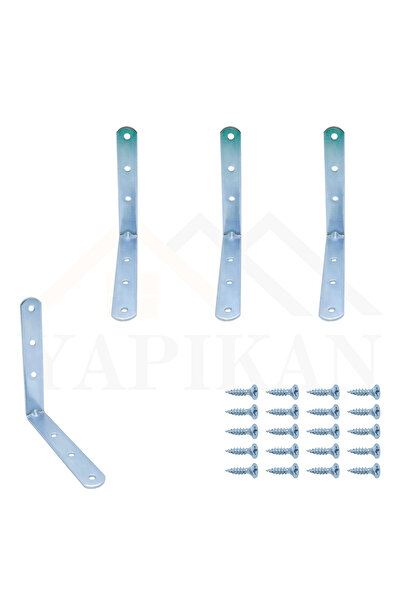 Yapıkan 20x120x120mm- 3 Ad. Orta Yük L Demir Gönye Köşebent - Mobilya Dolap G...
