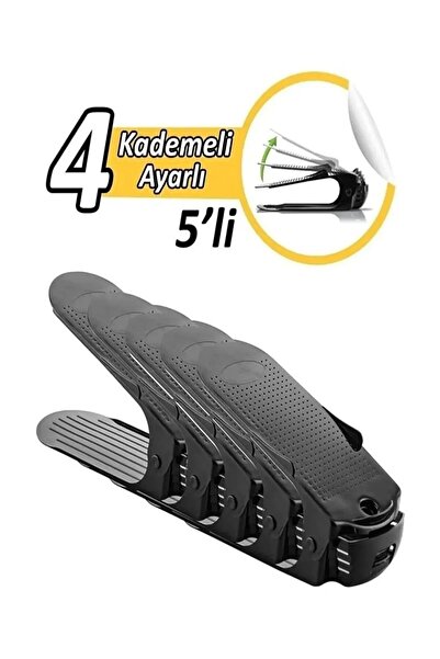 Open Home Concept Set de 5 rampă reglabilă pentru pantofi, în 4 trepte, negru