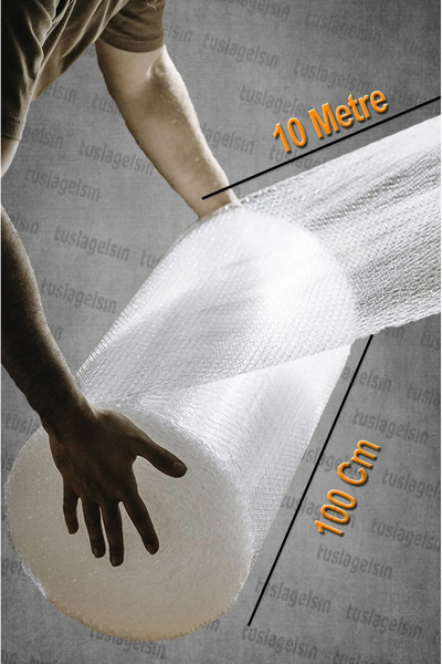 yeditepe osmanlı 50 cm x 10 Metre Ambalaj Poşeti Balonlu Havalı Naylon Patpat Taşıma Taşınma Poşeti Naylonu