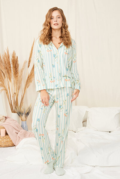 ENNA MODA New Season Organic Fabric Premium 100% Viscose Pajama Set, Dowry Pajama Set