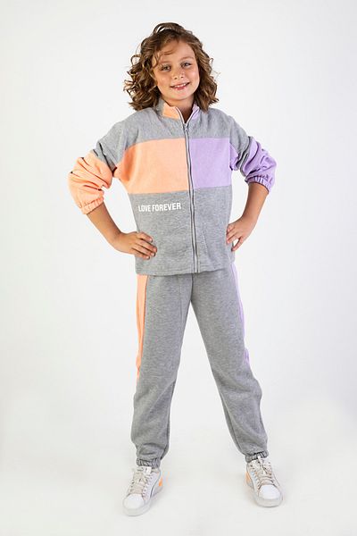 Harika KIDS Σετ φόρμας για κορίτσια με φερμουάρ