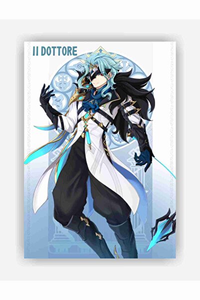 fırsatlar diyarı Genshin Impact Il Dottore Gaming Anime Duvar Posteri - Kalın...