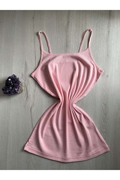 ParisTrend KADIN FİTİLLİ VE DÜZ DESENLİ PAMUKLU KARIŞIK 10'LU ATLET