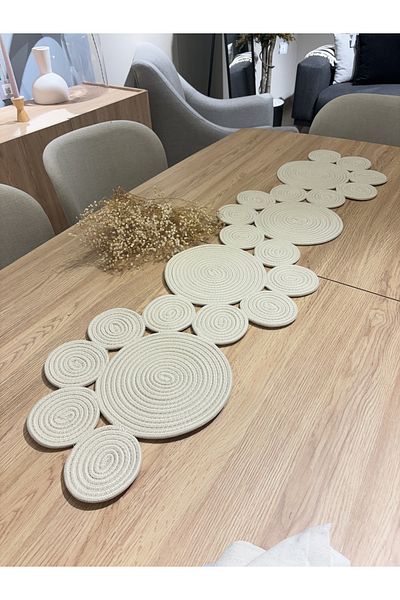 MaVaux Saturn Runner Natural Jute, Μοτίβο, Ψάθινο, American Service, Τραπέζι, Κάλυμμα Τραπεζιού σαλονιού Runner 30x125