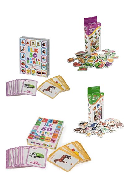 YILDIRIM OYUNCAK Flash Kartlar İlk 50 Sözcük İlk 50 Hafıza Kartları - Manyeti...