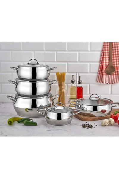 SAFINOX bella 10 parça metal tencere seti