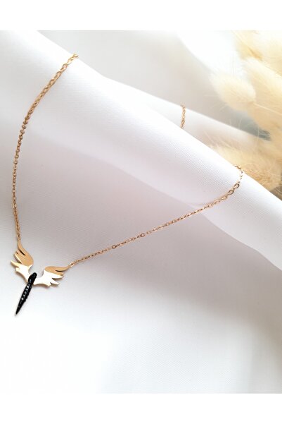 nilüfer takı tasarım çelik ince zincir yusufçuk kolye