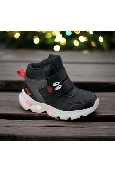 Sanbe boy's lighted orthopedic boots, light and soft