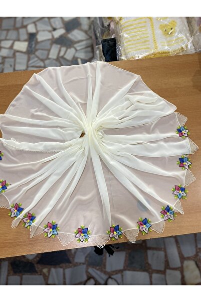 Çiğdem Tuhafiye İğne Oyası Mevlüt Tülbent Örtüsü