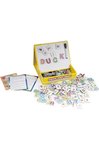 YILDIRIM OYUNCAK Eğitici Manyetik Tablet İngilizce Alfabe Yazı Tahtası 79 Par...