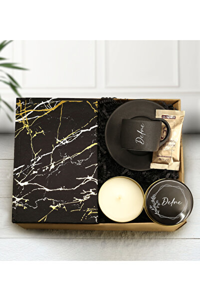 gagga Kişiye Özel Desenli Defter & Kişiye Özel El Yapımı Fincan & Kutulu Mum ...