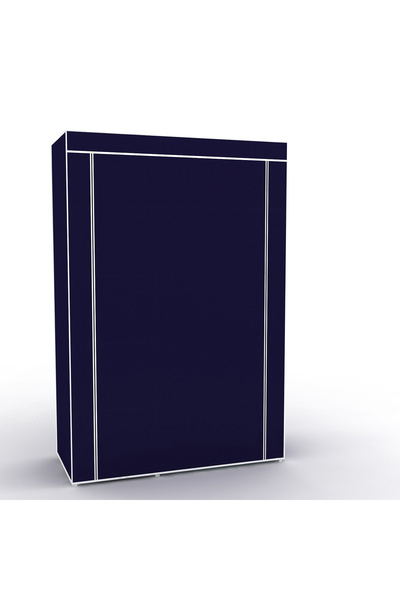 HOLTECH Tek Yandan Raflı Plastik Profilli Bez Dolap Kumaş Gardırop Öğrenci Do...