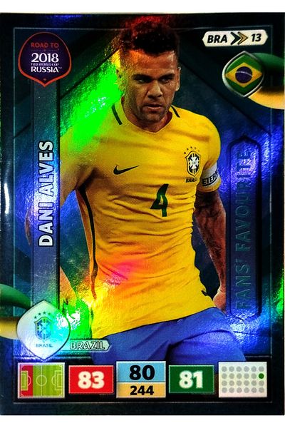 Panini DANİ ALVES FANS FAVOURITE ROAD TO RUSIA