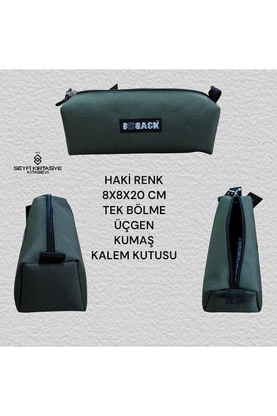 SEYFİKİRTASİYE مقلمة قماش مقصورة واحدة مثلثة 8X8X20 سم