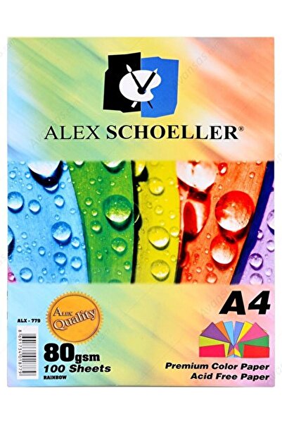 Alex Schoeller ورق نسخ A4 - 10 ألوان، 100 قطعة