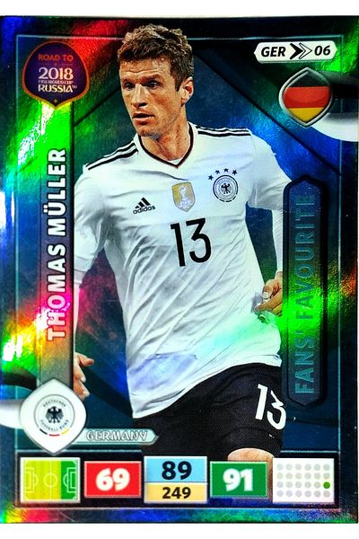 Panini THOMAS MULLER FANS FAVOURITE ROAD TO RUSIA