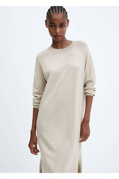 MANGO Woman Round Collar Knitwear Dress