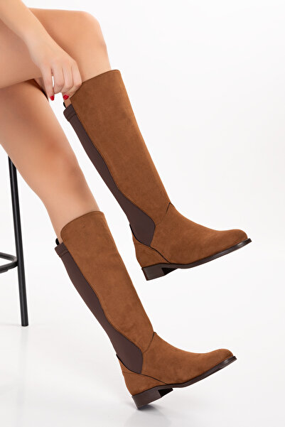 Elile Shoes Kışlık Kadın Streç Çizme 33-34-35-41-42-43-44-45 Numara