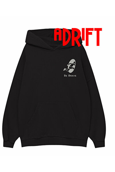 Tarzsokak Hanorac unisex cu design special Be Brave, negru