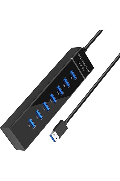 boblov 7 Port Usb 3.0 Hub USB Hub 3.0 Çoğaltıcı 7 Port USB Hub 5 Gbps USB Splitter Usb Çoklayıcı