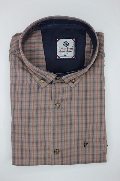 Pietra Paul King Size Cotton Checked Men's Shirt