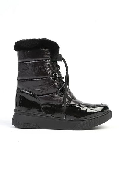 Pierre Cardin Snow Boot Μαύρες Θερμικές Γούνινες Χειμερινές Αντιολισθητικές Μπότες Χιονιού