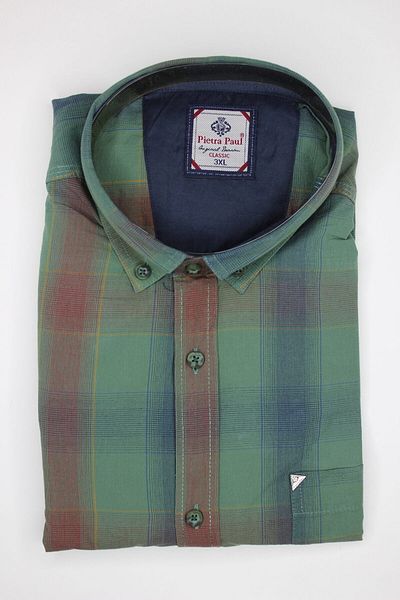 Pietra Paul King Size Cotton Checked Men's Shirt