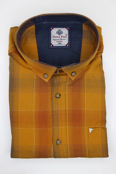 Pietra Paul King Size Cotton Checked Men's Shirt
