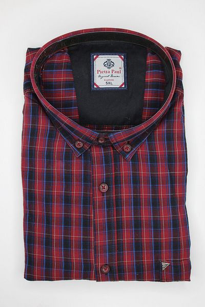 Pietra Paul King Size Cotton Checked Men's Shirt