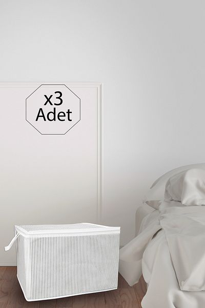 Pazar Kapısı 3 τεμάχια Mini Size Interlining Υφασμάτινη Σακούλα ρούχων 45x40x30 cm