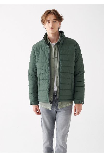 Mavi Stand Collar Green Puffer Coat 0110039-71598