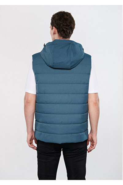 Mavi Kapüşonlu Şişme Yelek Regular Fit / Normal Kesim 0110147-70767