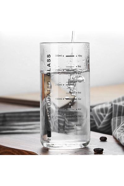 Yenigeldi 1 Piece Borosilicate Glass Measuring Cup for Milk, Coffee, Juice
