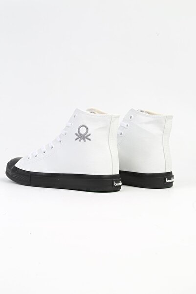 Benetton ® | Bn-31044 - White Black Men's Sports Shoes