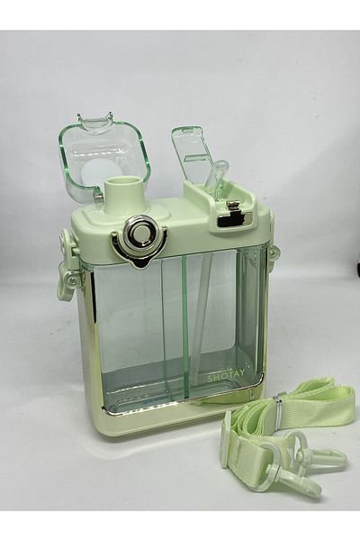 Shotay ST-7100 Double Compartment 700 ML Water Bottle Green