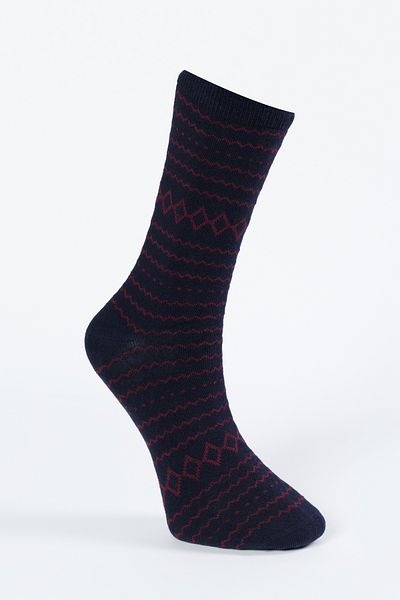 ALTINYILDIZ CLASSICS Men's Navy Blue Patterned Socks
