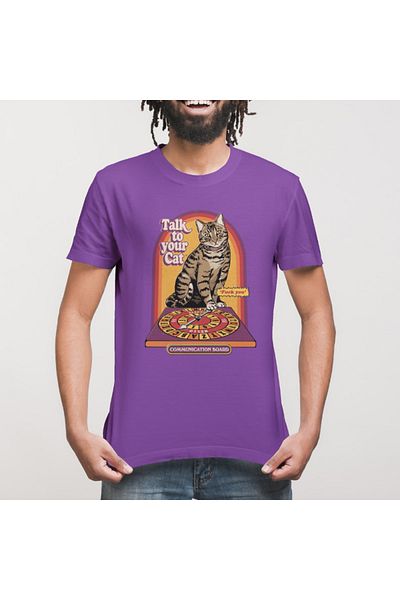 Built By Crazy Μπλουζάκι Unisex Talk To Your Cat