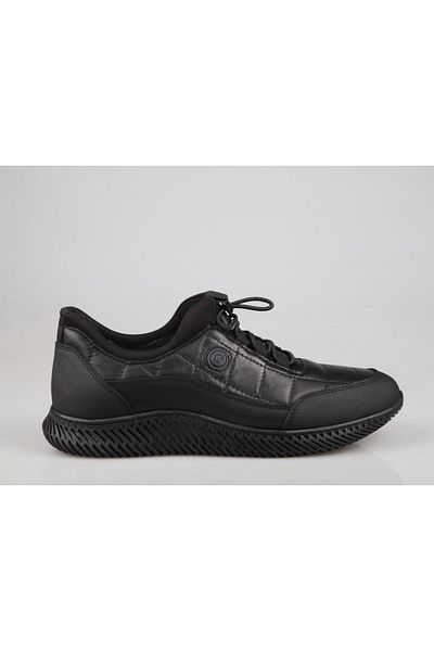 KOMCERO 3k0690 Ανδρικά παπούτσια casual από γνήσιο δέρμα μαύρο