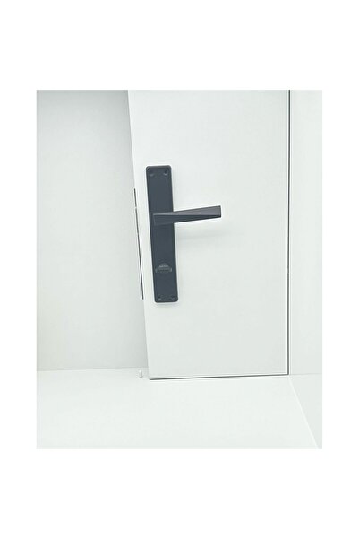 KOLDOOR Piramidă Negru Lux Pătrat Oglindă WC Baie Mâner Ușă Stânga Basar 1 Set