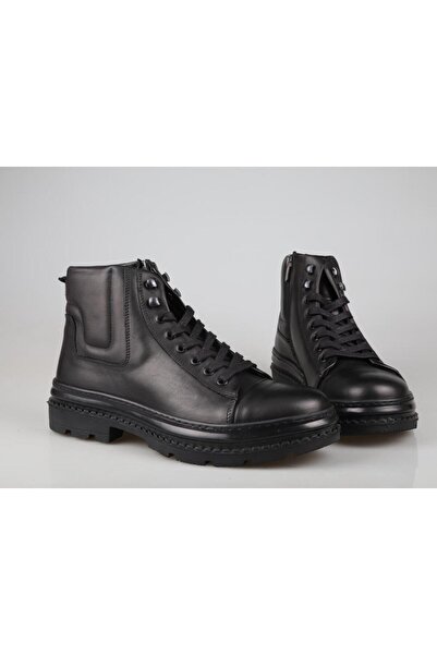 KOMCERO 3k9925 Hakiki Deri Siyah Erkek Bot