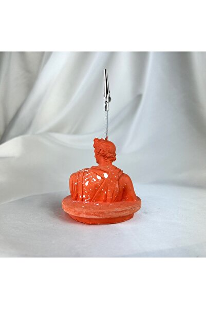 oasis decoration Orange Apollo Pedestal Sculpture Splash Note Holder, Photo Holder
