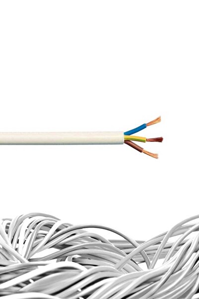 ÖZNUR 20 Metre 3x2,5 Ttr H05VV-F Beyaz Öznur Kablo