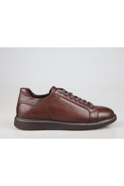 KOMCERO Ανδρικά casual παπούτσια 3k1585 Dr Jells Genuine Leather Tan