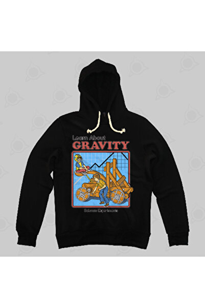 Built By Crazy Hanorac cu glugă unisex Learn About Gravity