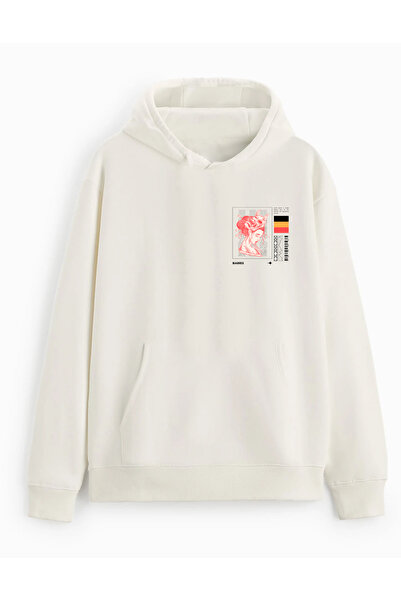 Illustrated Hipster Oversize Hoodie