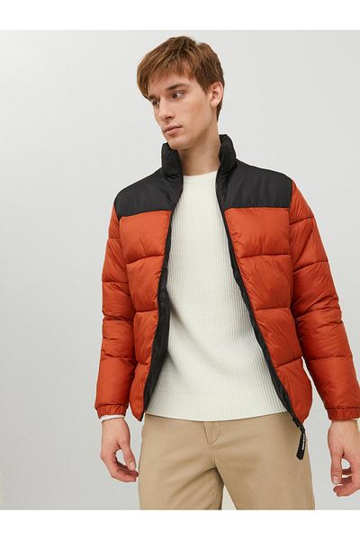 Jack & Jones Jack Jones Jjetoby Puffer Collar Sn Men's Claret Red Coat 12235860-18